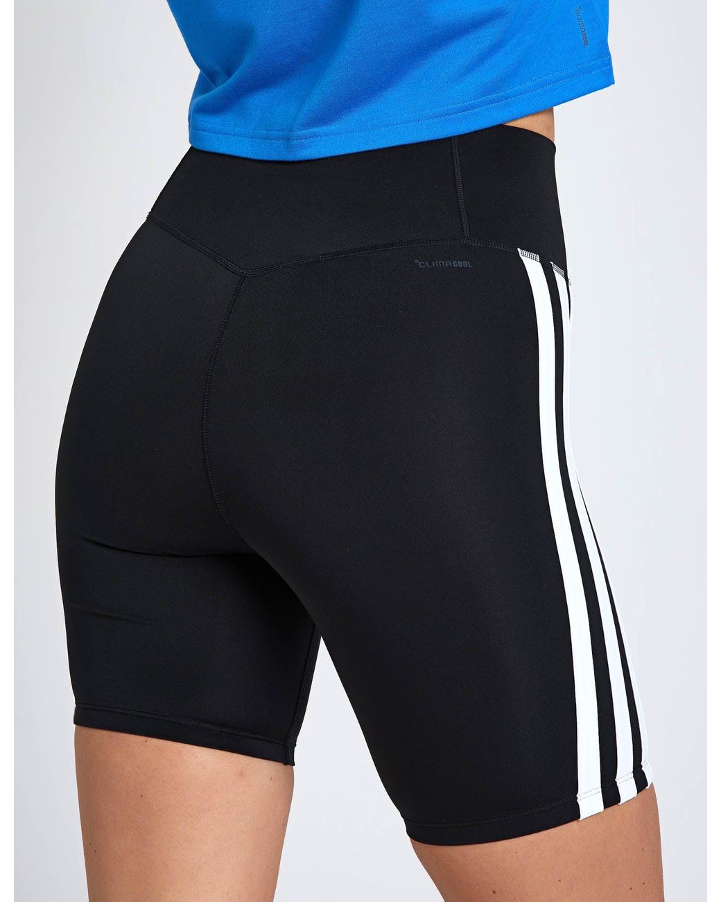Adidas Black Women's Optime Essentials 3-stripes Short leggings