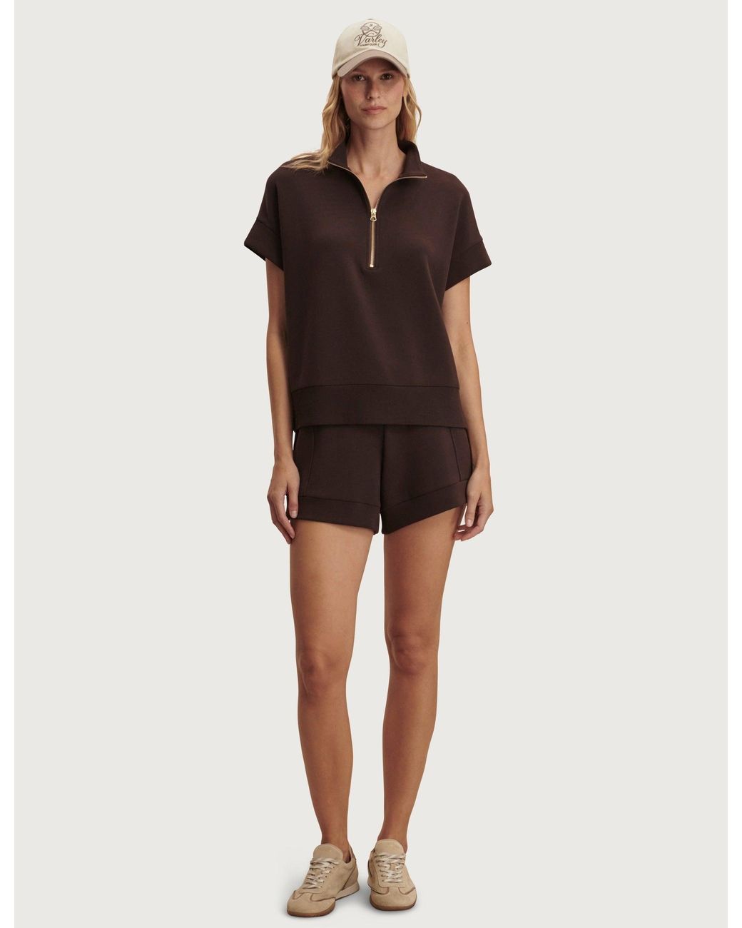 Varley Brown Women's The Ritchie Shorts Set