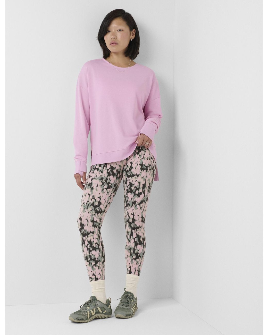 Sweaty Betty Pink Women's After Class Open Back Tie Sweatshirt