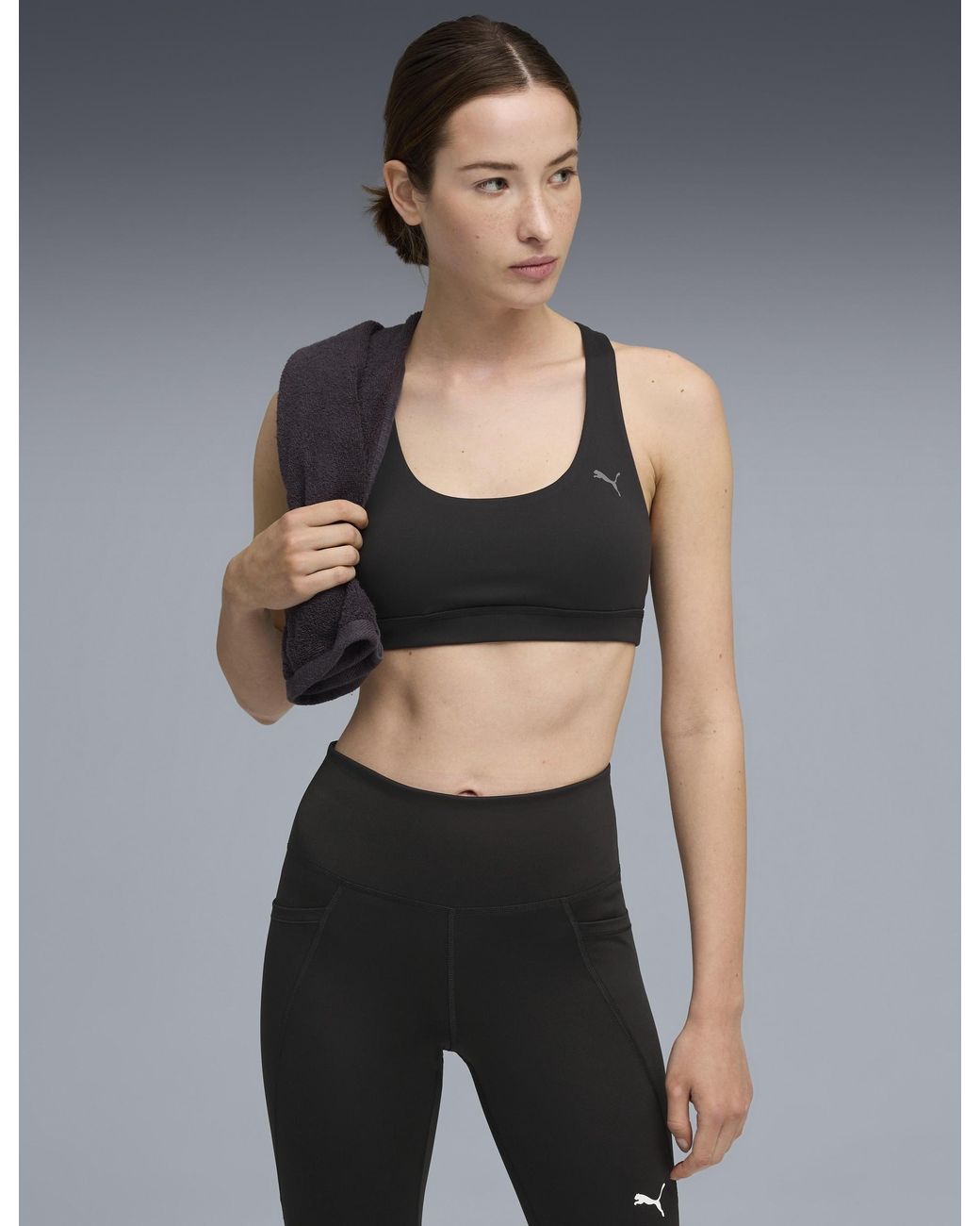 PUMA Gray Women's Cloudspun Training Sports Bra