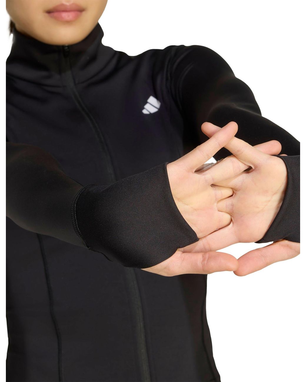 Adidas Black Women's Optime Essentials Full-zip Jacket