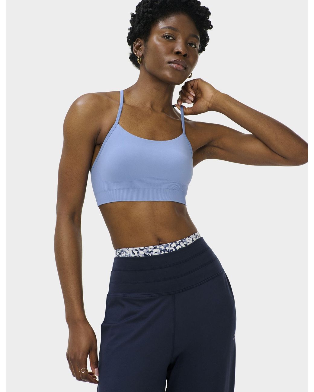 Sweaty Betty Blue Women's Spirit Restored Yoga Sports Bra