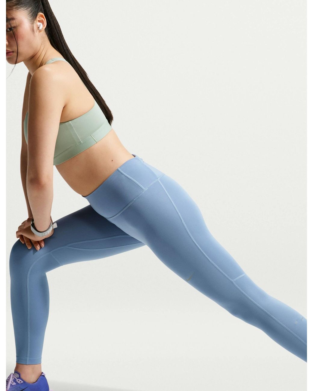 Nike Blue Women's Tempo High Waisted 7/8 Running leggings