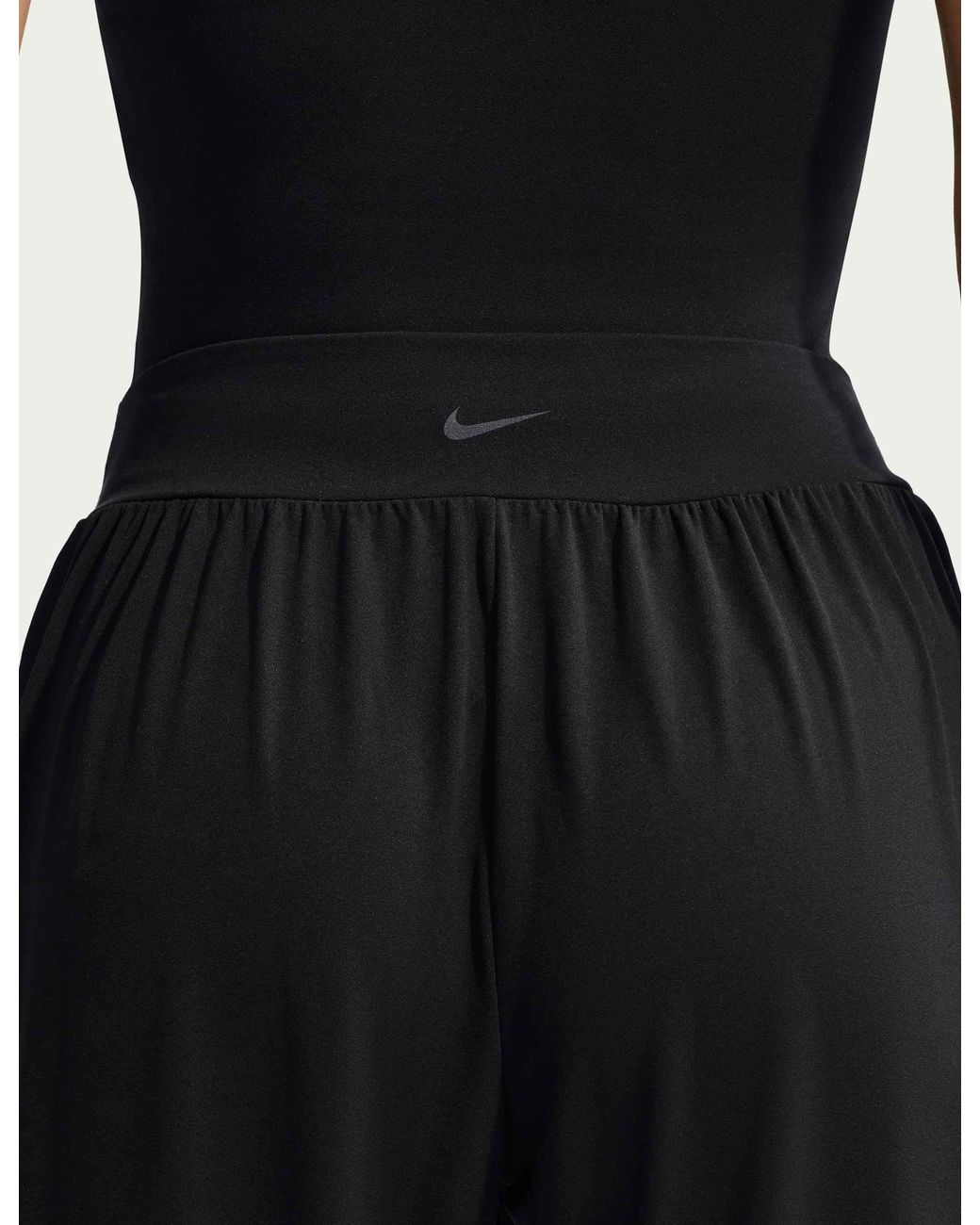 Nike Black Women's Zenvy Dri-fit High Waisted Wide-leg Pants