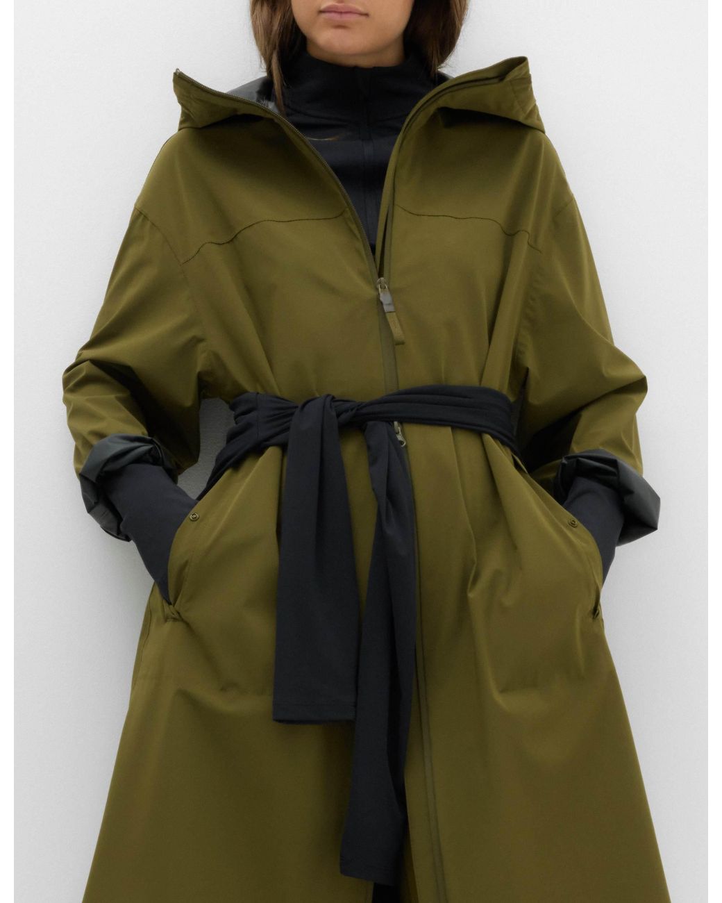 GOODMOVE Green Women's Stormwear Ultra Waterproof Pleat Back Parka