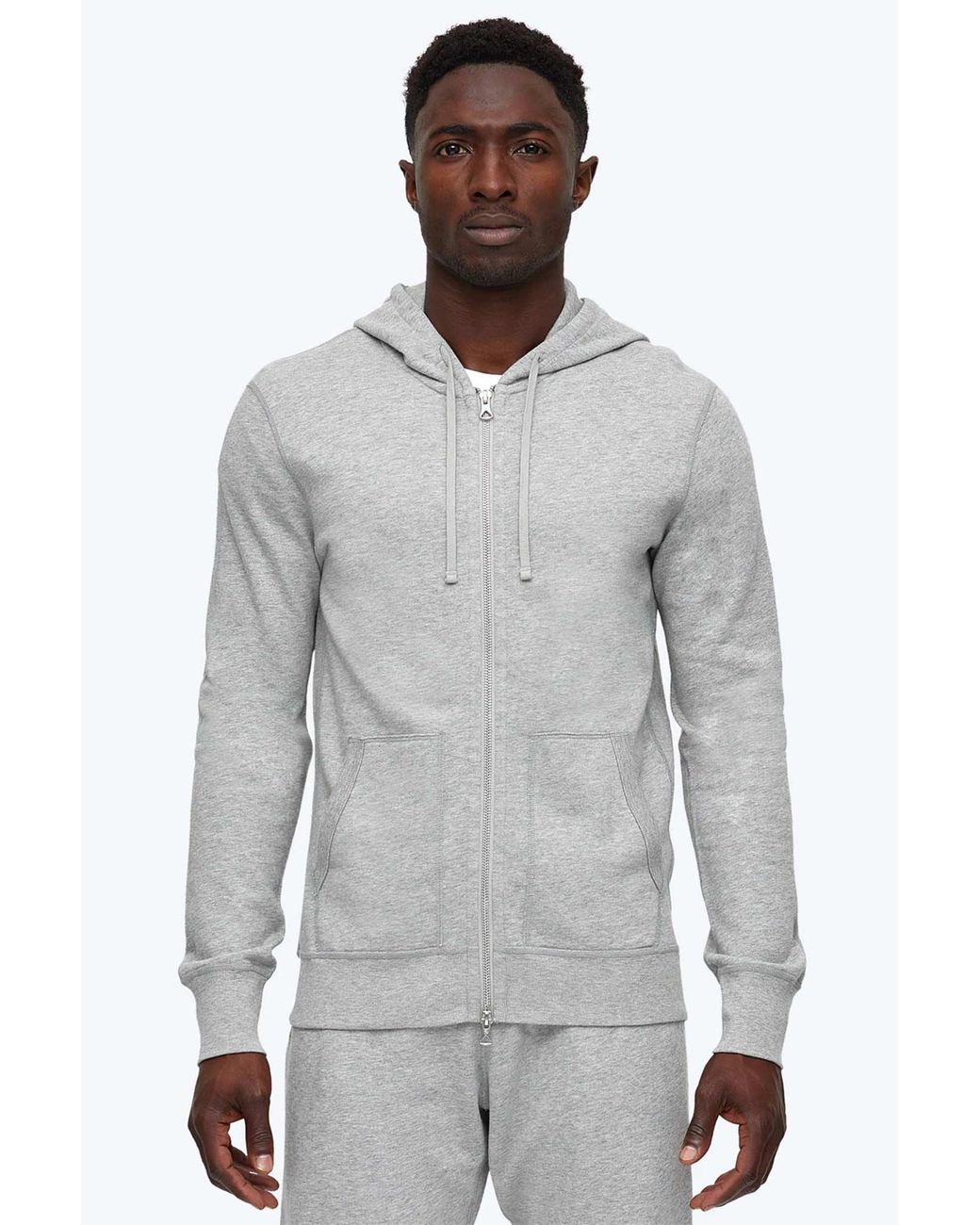 Reigning Champ Lightweight Terry Full Zip Hoodie in Gray for Men - Lyst