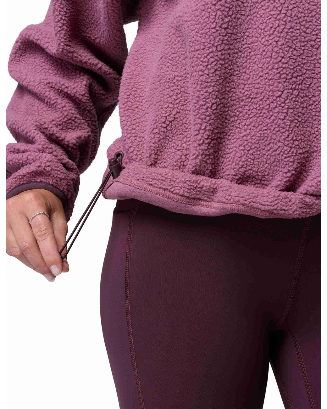 Columbia Purple Women's Helvetia Ii Cropped Sherpa Half Snap Fleece