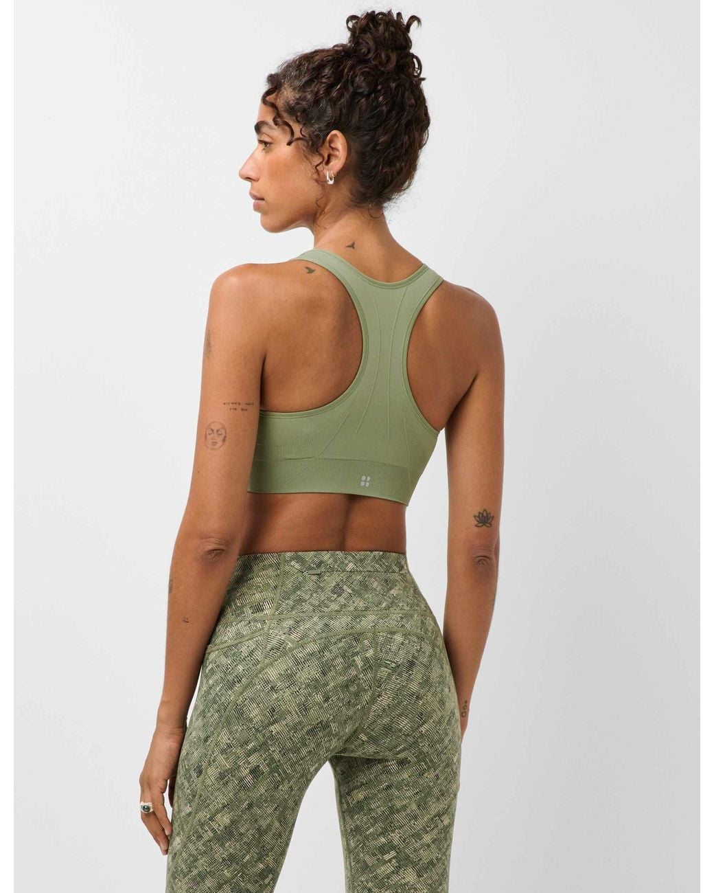 Sweaty Betty Green Women's Stamina Seamless Sports Bra