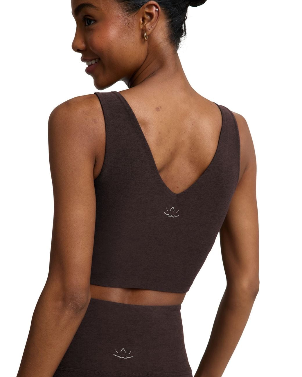 Beyond Yoga Brown Women's Spacedye Good Day Cropped Tank