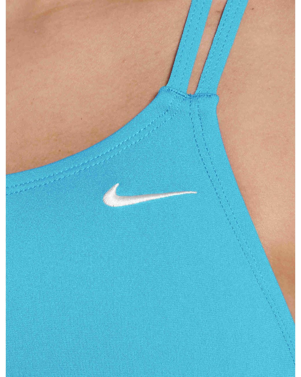 Nike Blue Women's Hydrastrong Solid Spiderback 1-piece Swimsuit