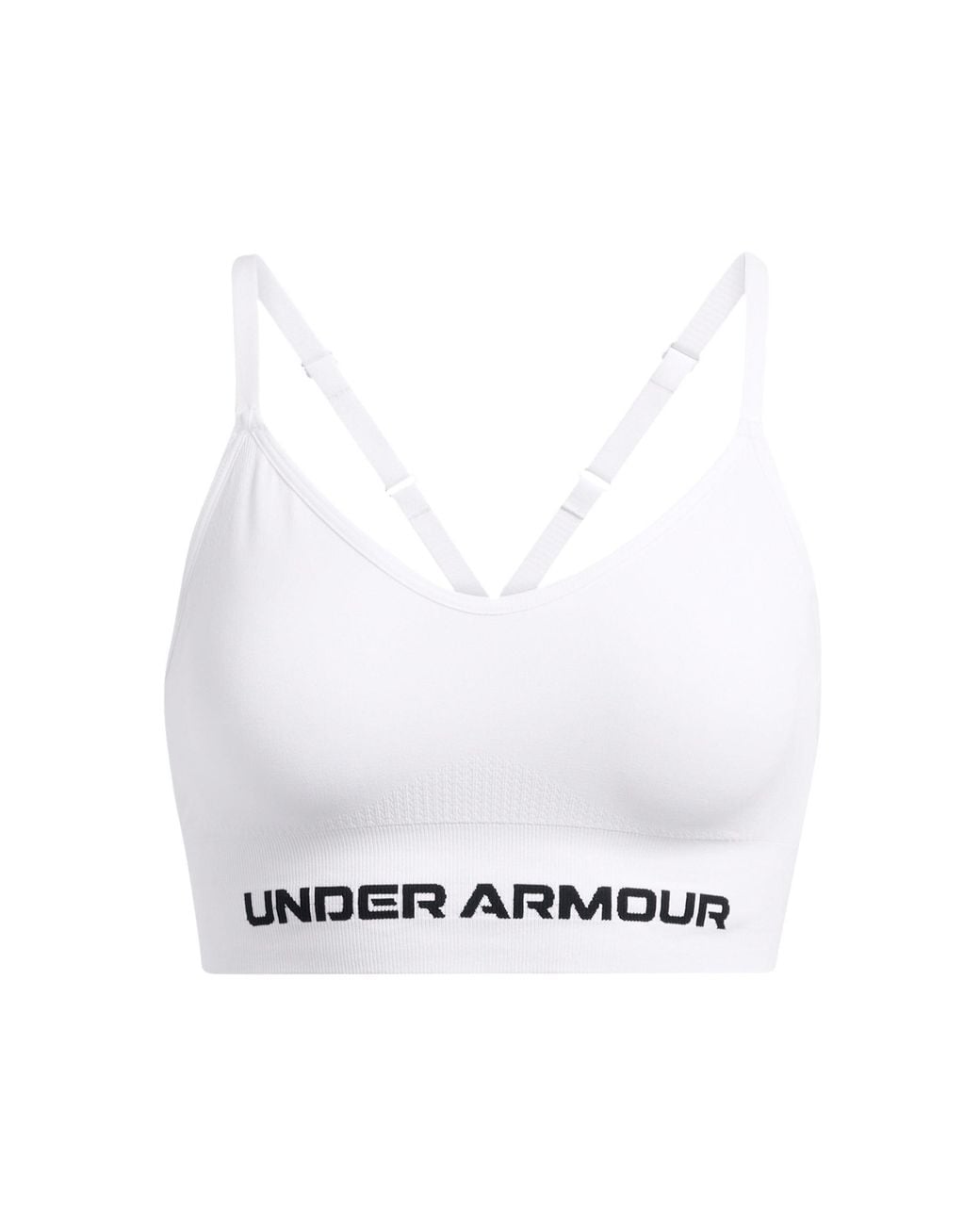 Under Armour White Women's Vanish Seamless Low Light Support Sports Bra