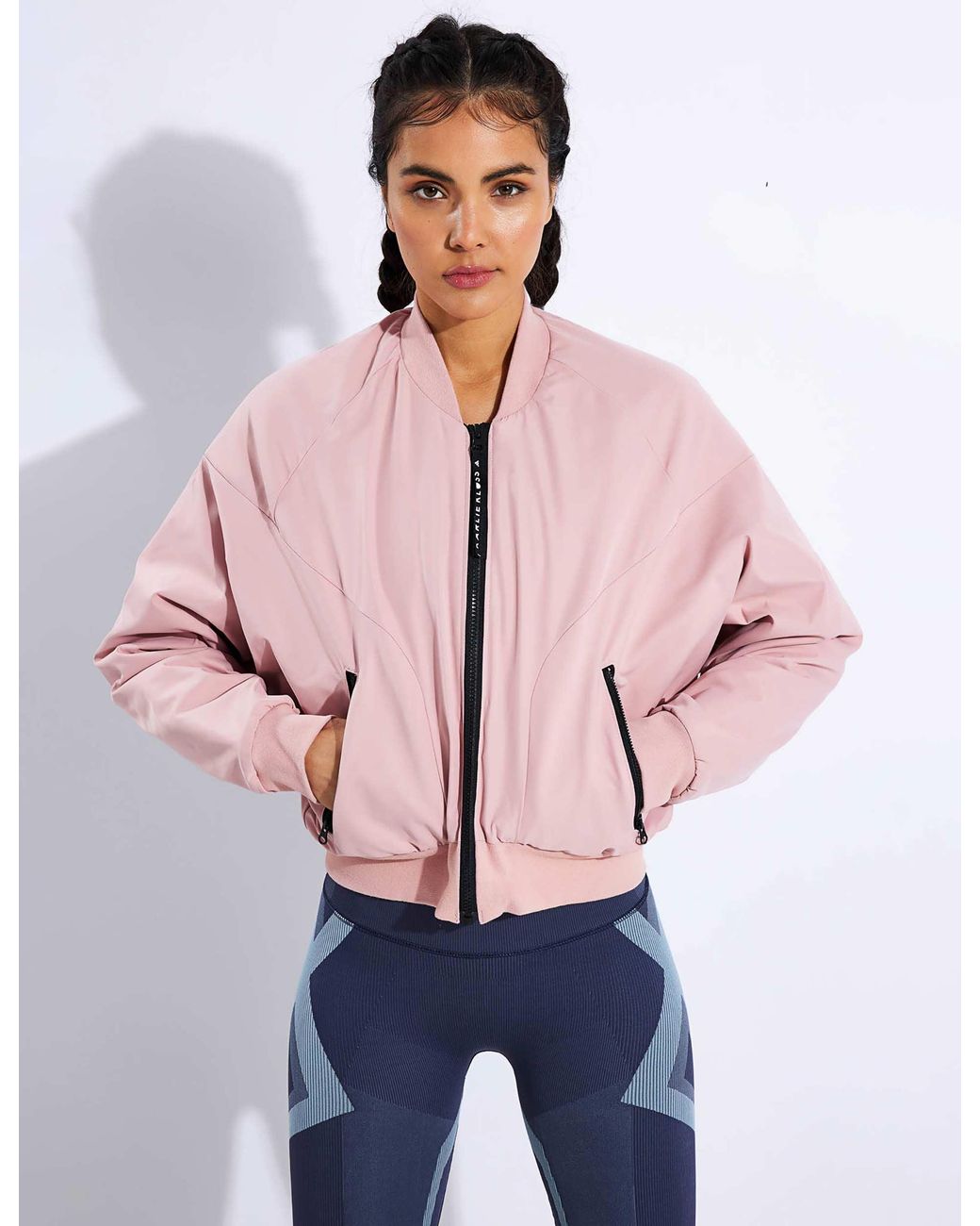 adidas X Karlie Kloss Bomber Jacket in Pink | Lyst
