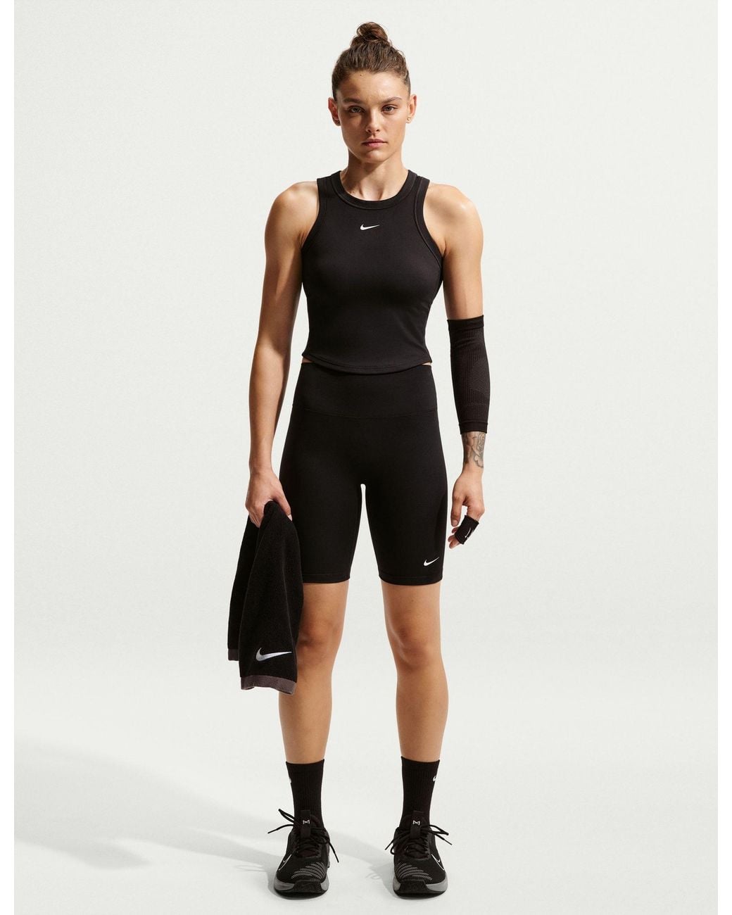 Nike Black Women's One High Waisted 8" Biker Shorts