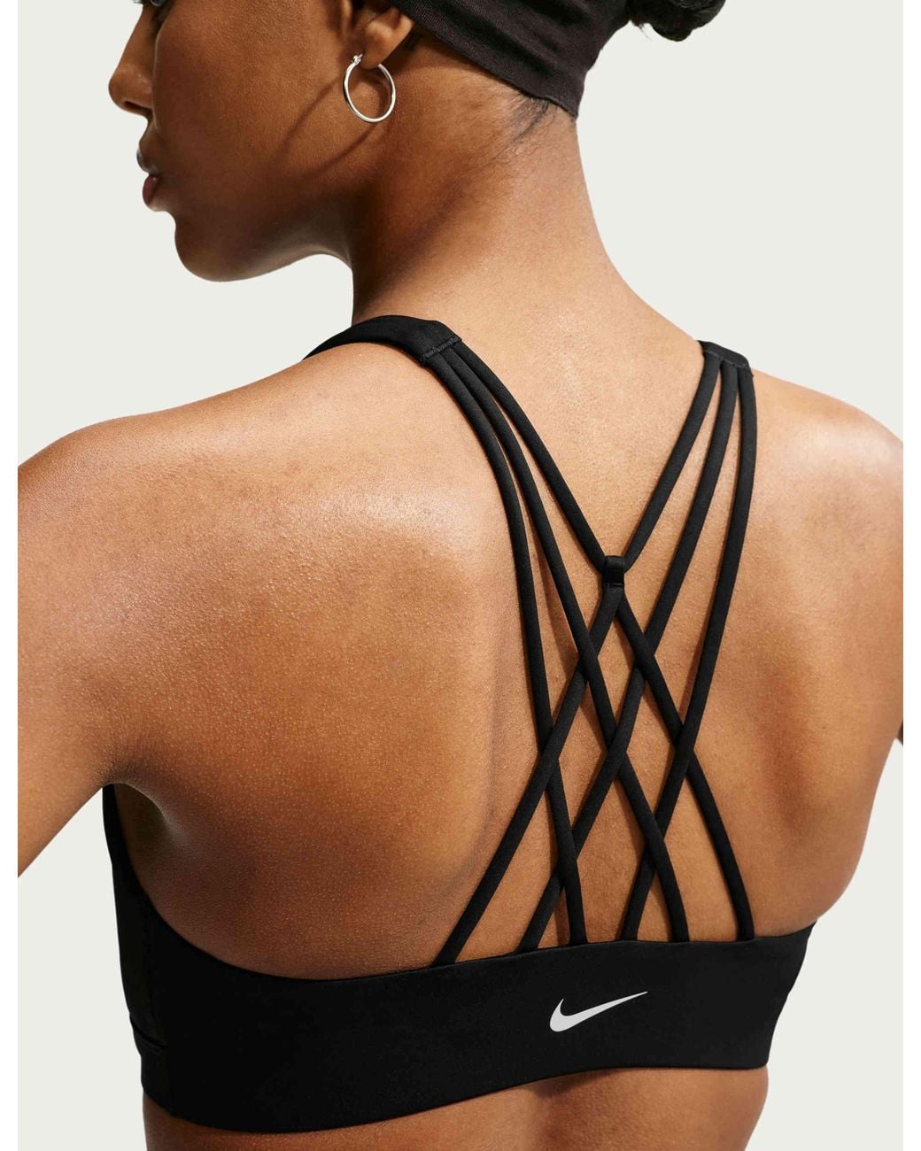 Nike Black Women's Indy Strappy Light Support Sports Bra