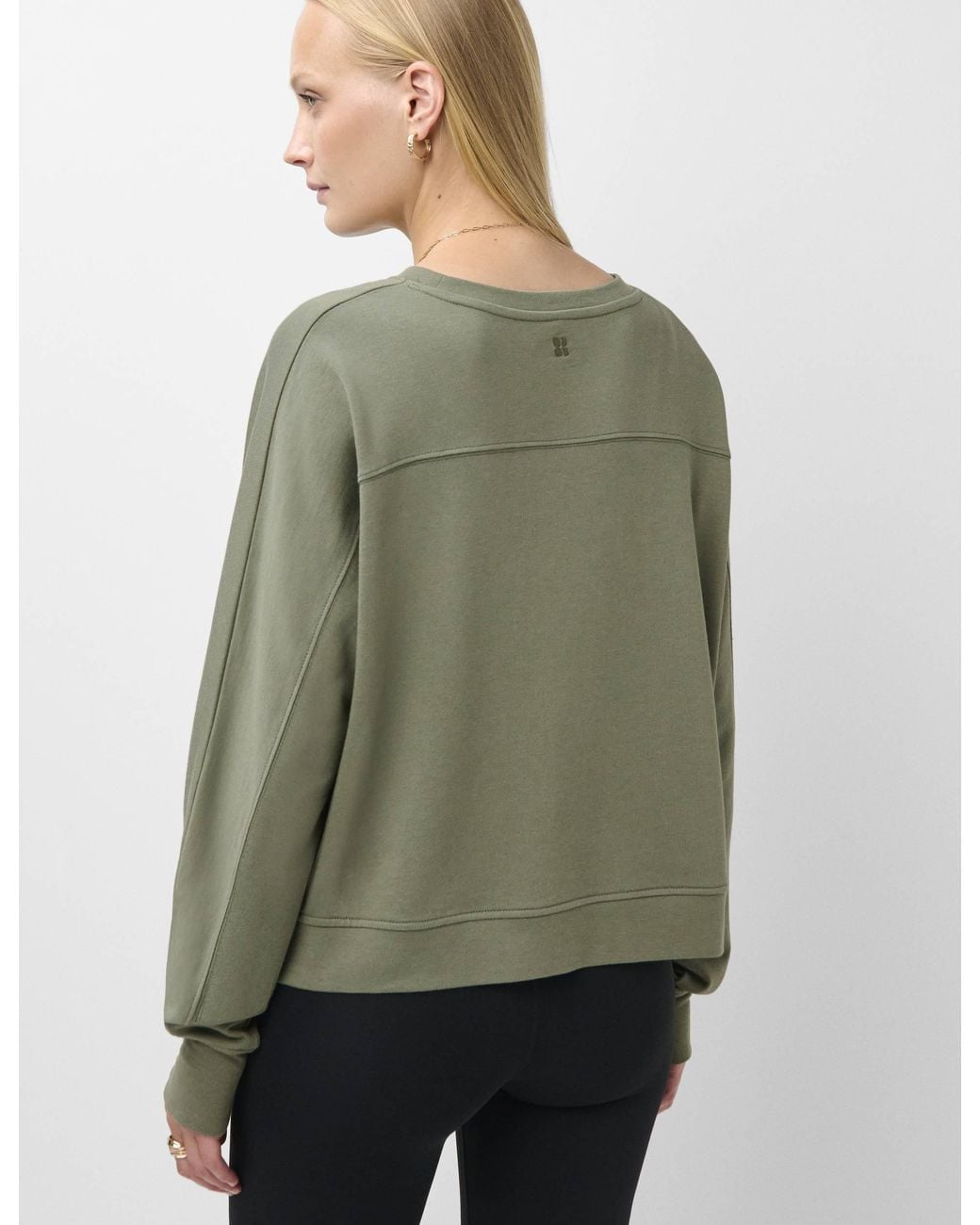 Sweaty Betty Green Women's After Class Crop Sweatshirt