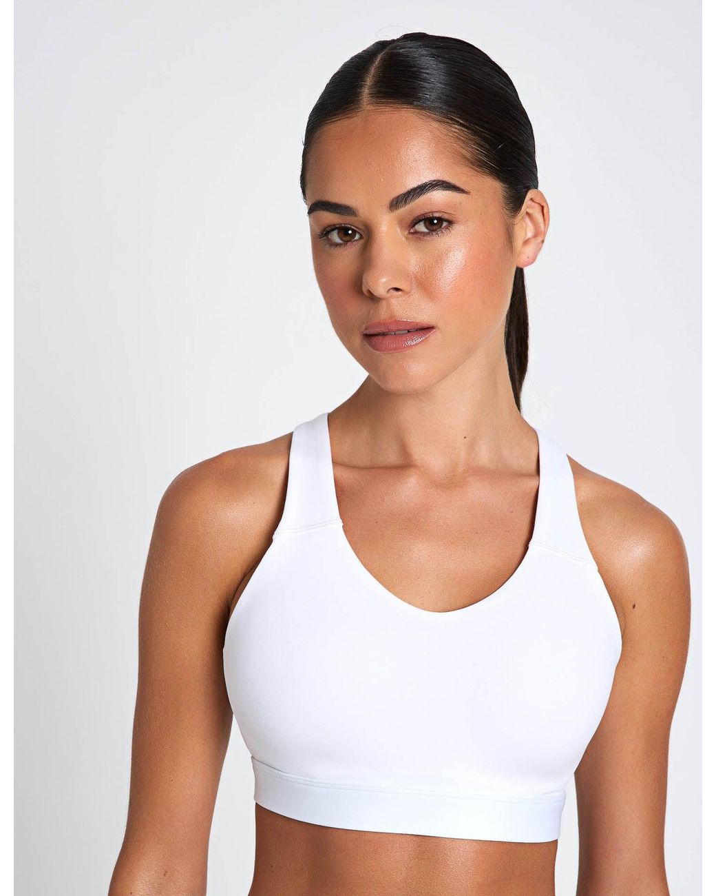 Adidas White Women's Optime Essentials Workout High Support Sports Bra