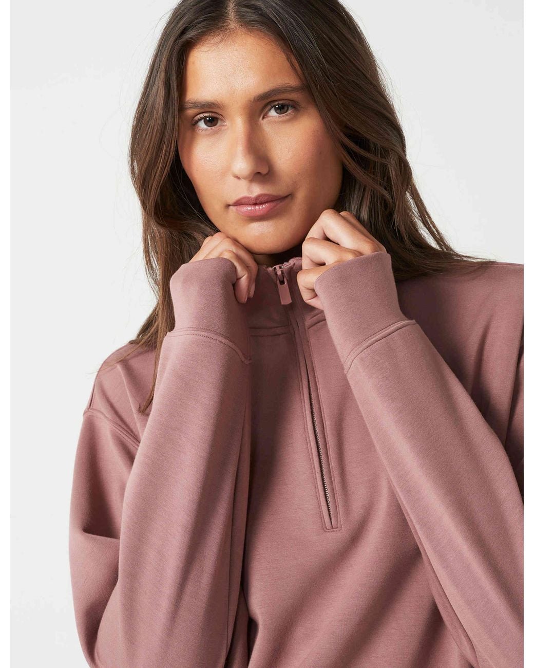 Lilybod Brown Women's Oxford Zip Sweat