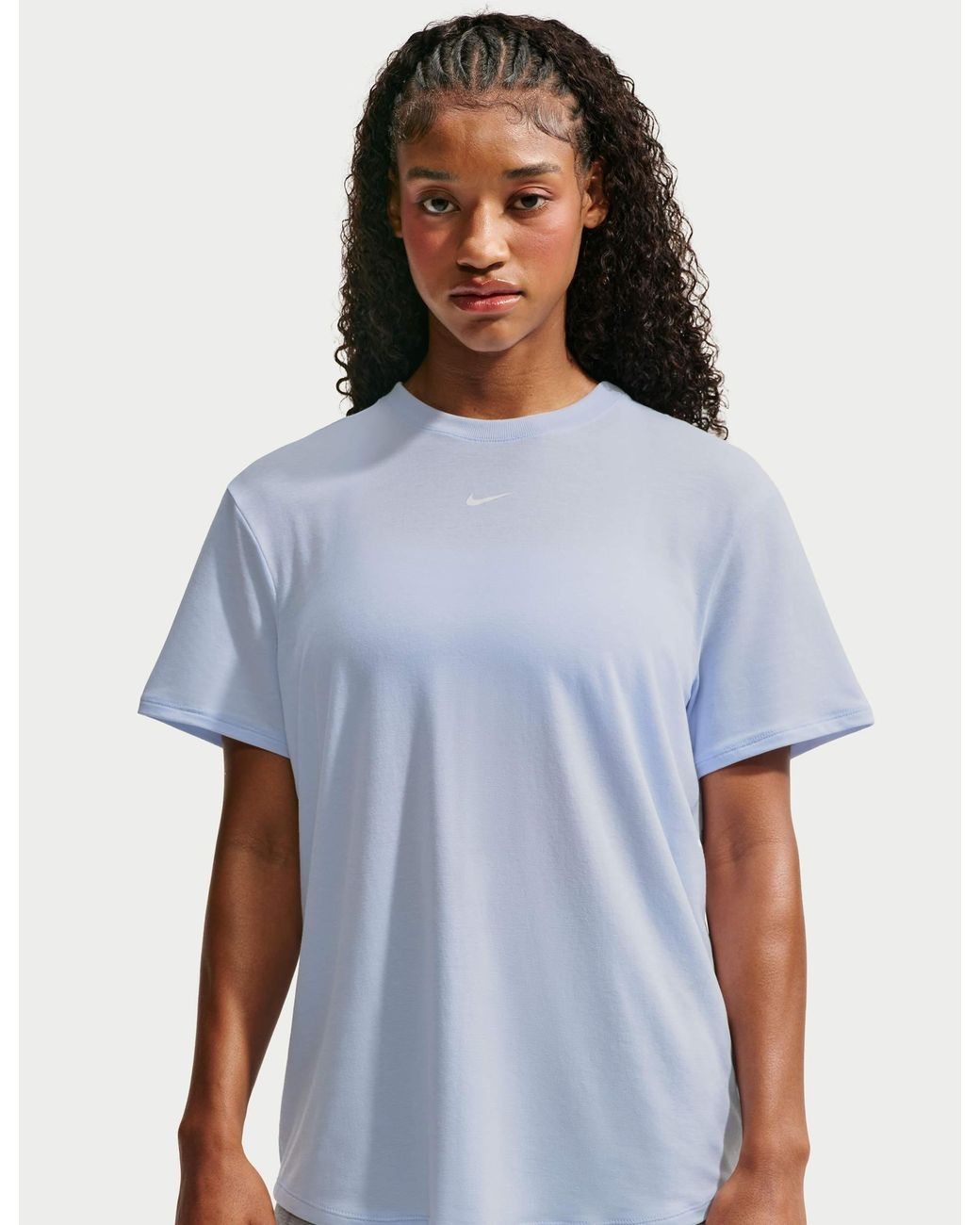 Nike Blue Women's One Relaxed Dri-fit Short-sleeve Top