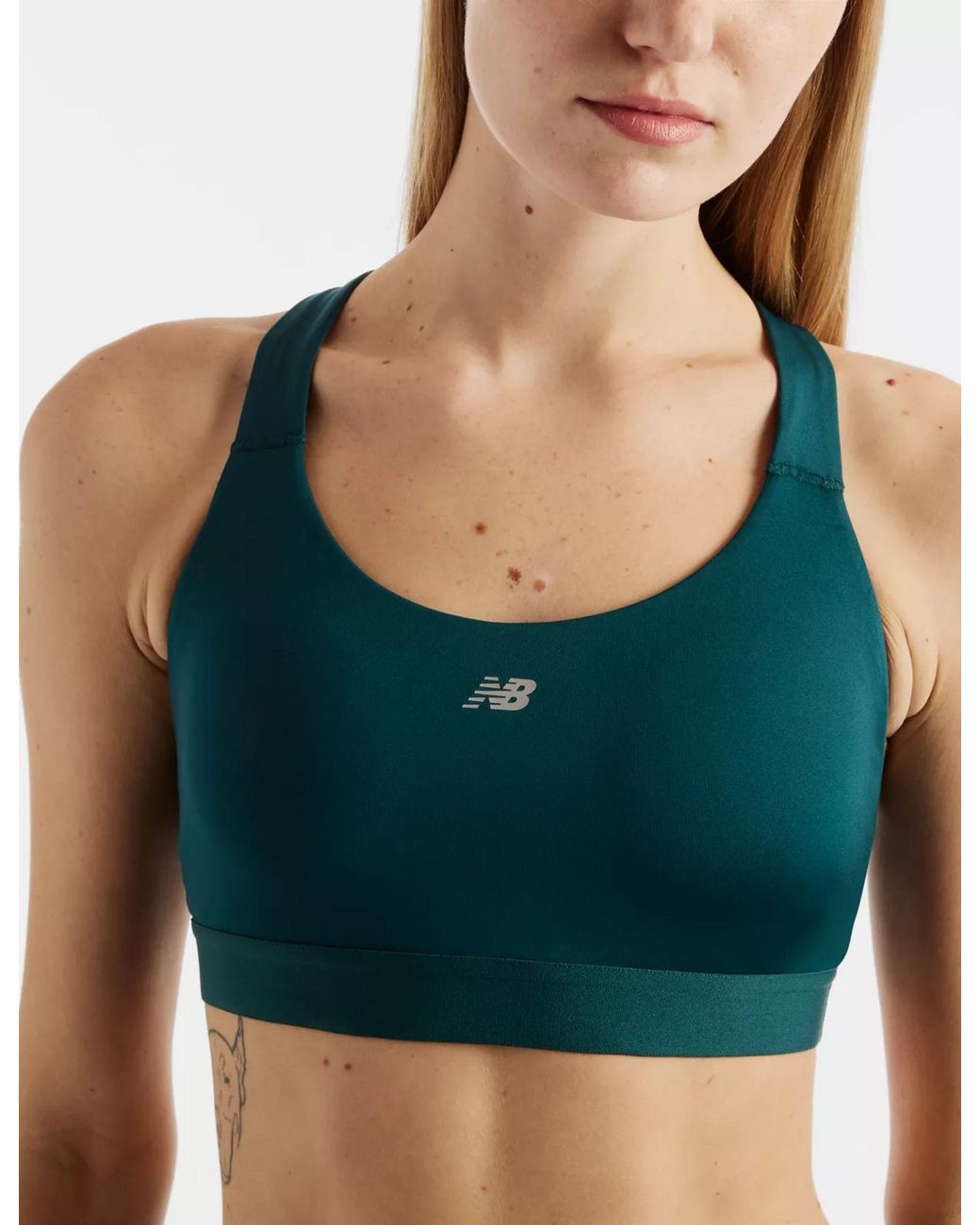 New Balance Green Women's Nb Essential Train Sports Bra