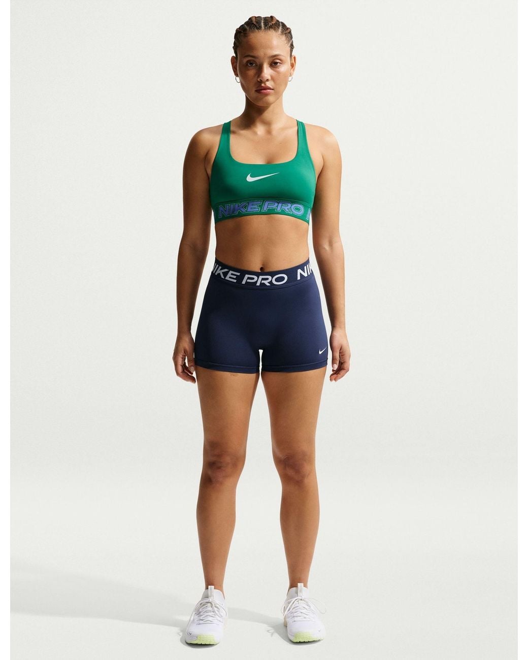 Nike Blue Women's Pro 3" Biker Shorts