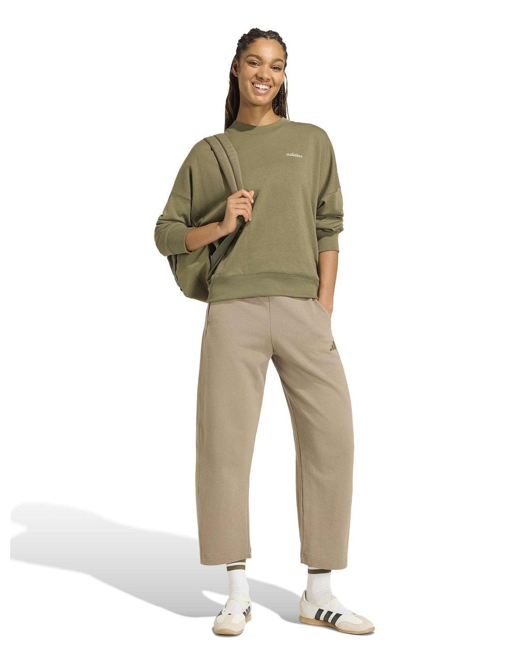 Adidas Green Women's Seasonal Essentials Colorpop Sweatshirt