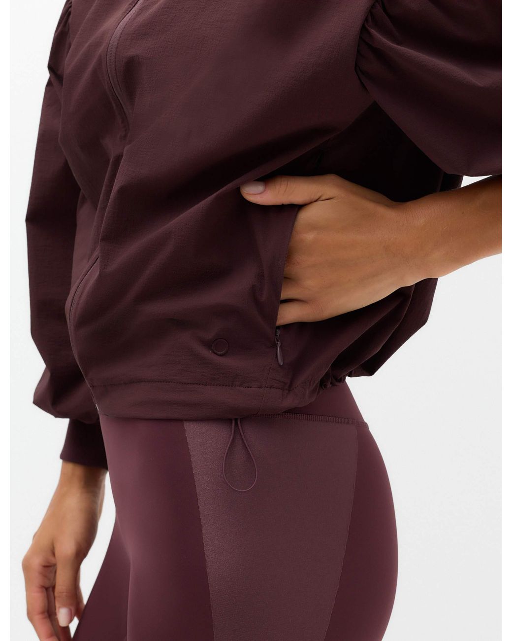 GOODMOVE Purple Women's Woven Stormwear Bomber Jacket With Stretch