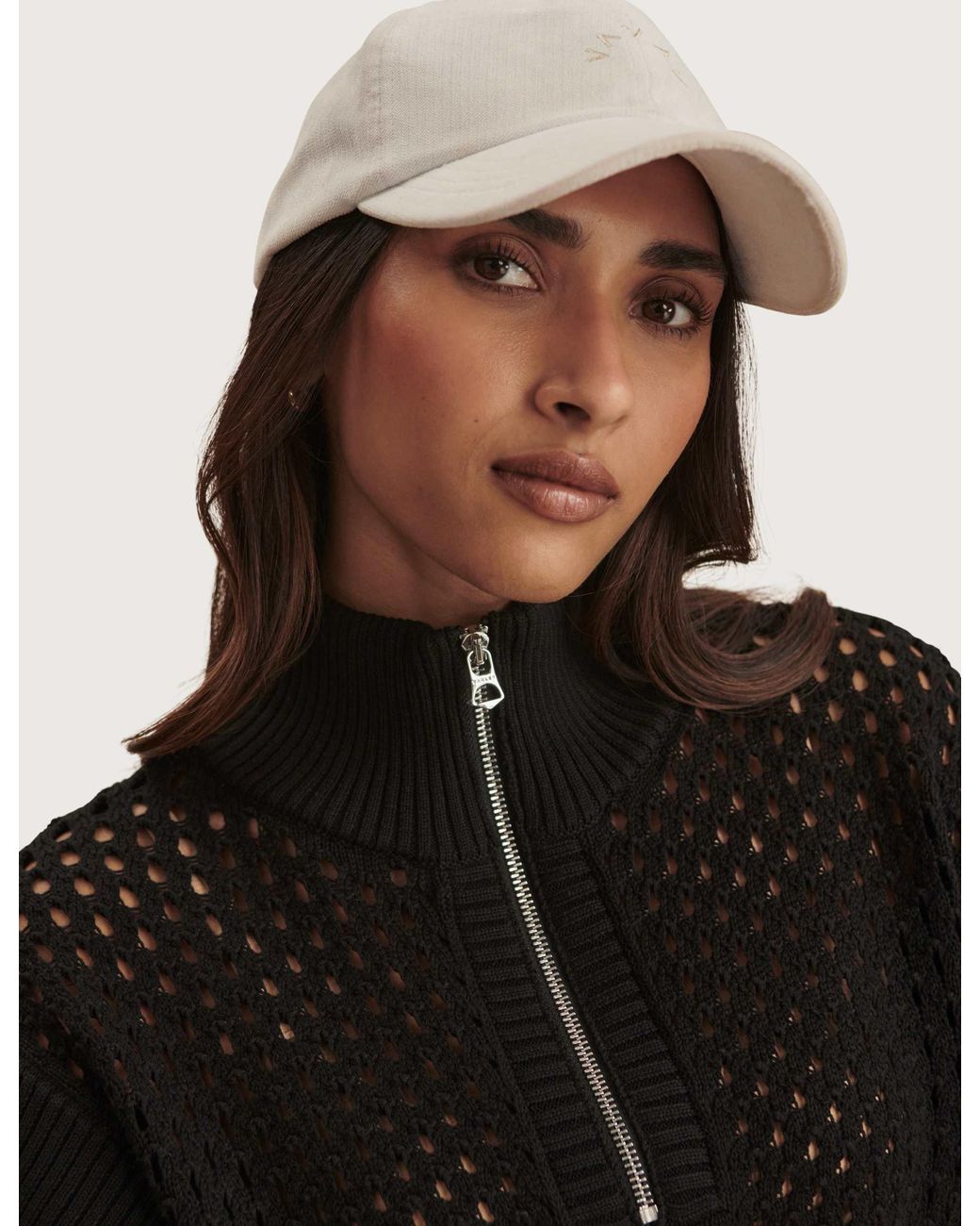 Varley Black Women's Gaines Half-zip Knit