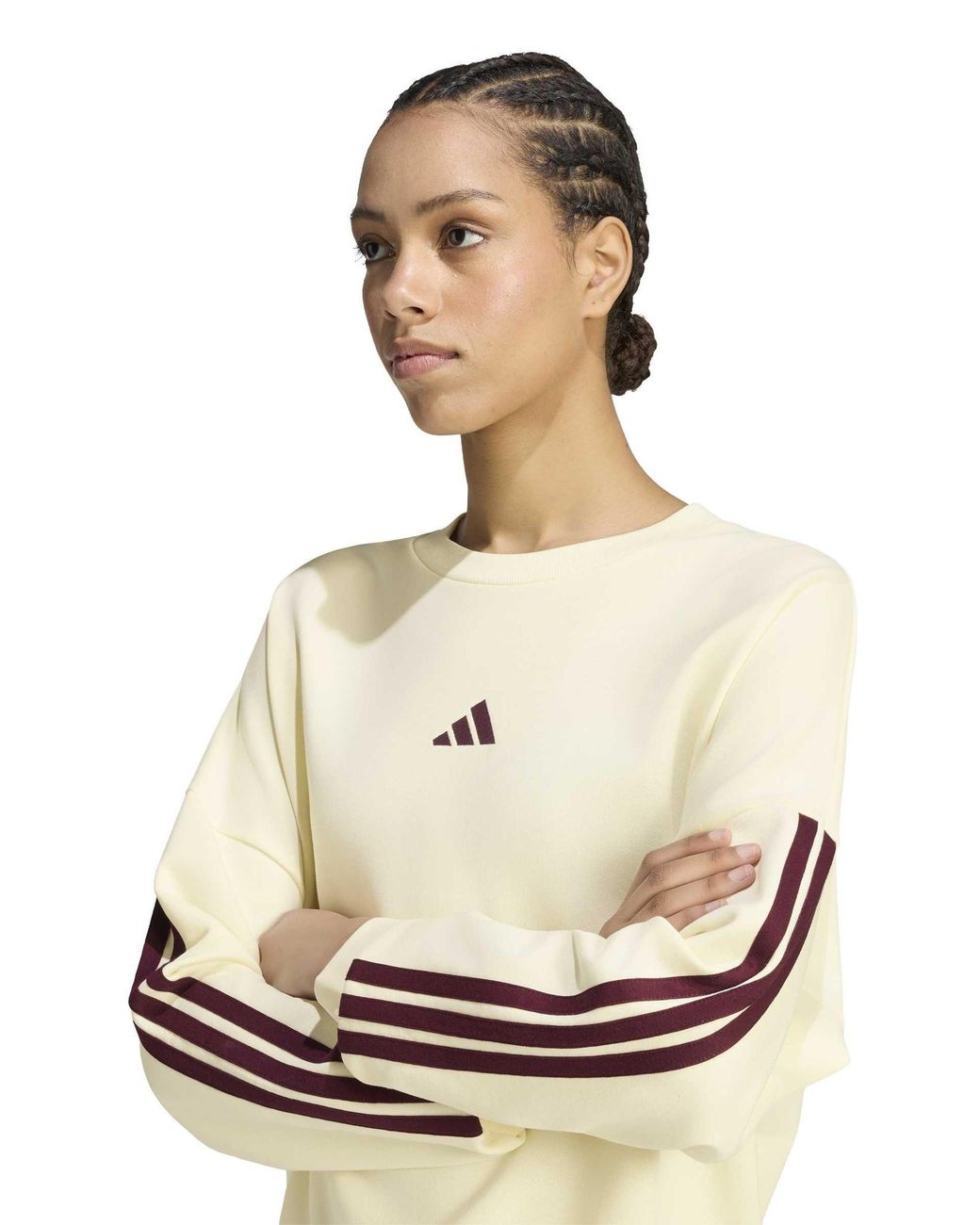 Adidas Natural Women's Essentials 3-stripes French Terry Sweatshirt