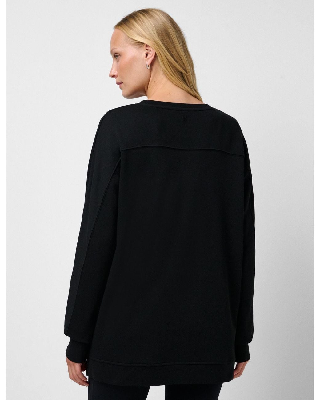 Sweaty Betty Black Women's After Class Yoke Longline Sweatshirt