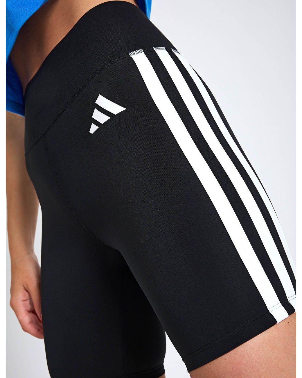 Adidas Black Women's Optime Essentials 3-stripes Short leggings
