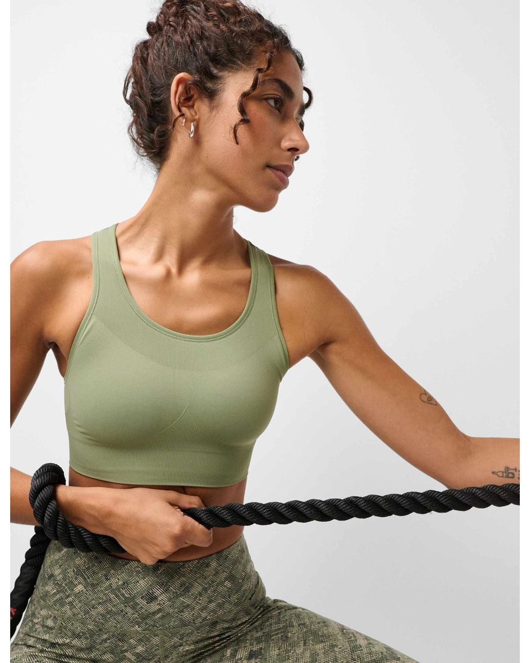 Sweaty Betty Green Women's Stamina Seamless Sports Bra