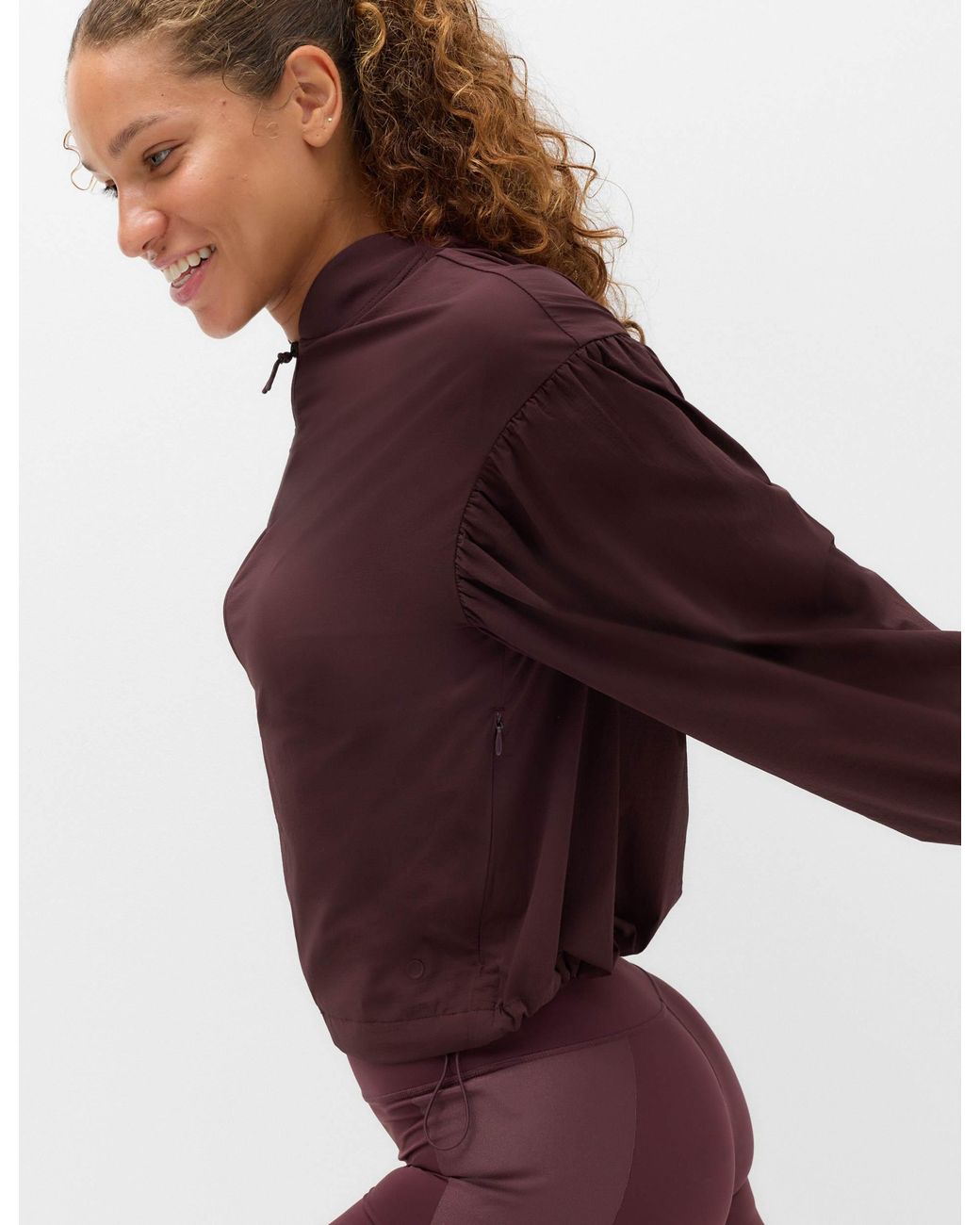 GOODMOVE Purple Women's Woven Stormwear Bomber Jacket With Stretch