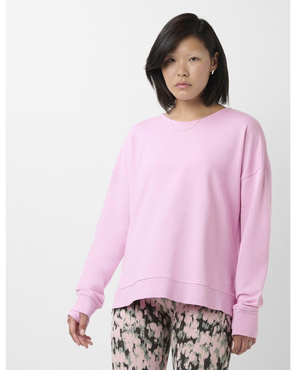 Sweaty Betty Pink Women's After Class Open Back Tie Sweatshirt