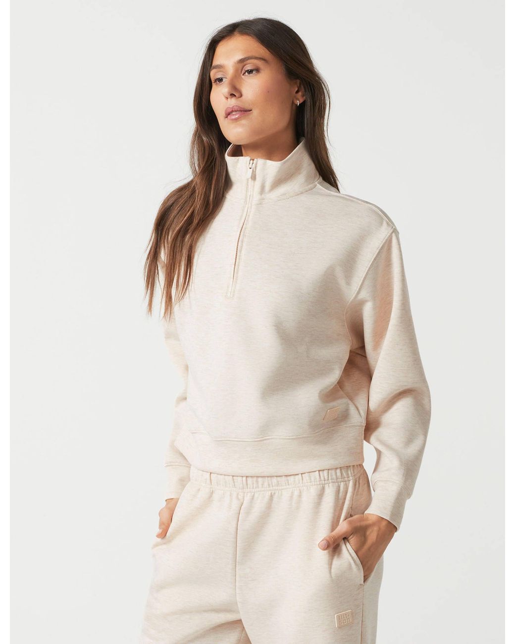 Lilybod Natural Women's Oxford Zip Sweat
