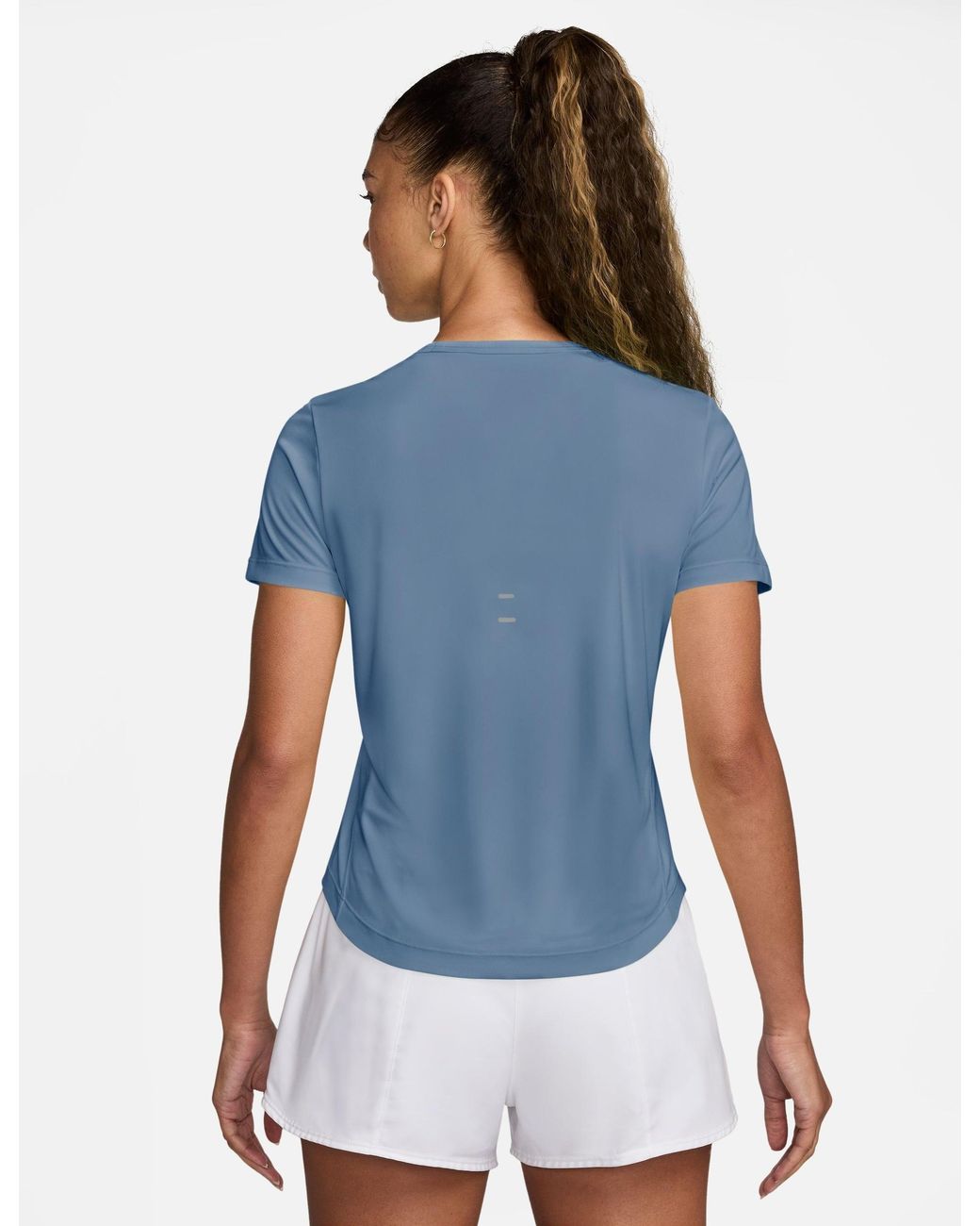 Nike Blue Women's Tempo Dri-fit Short-sleeve Running Top