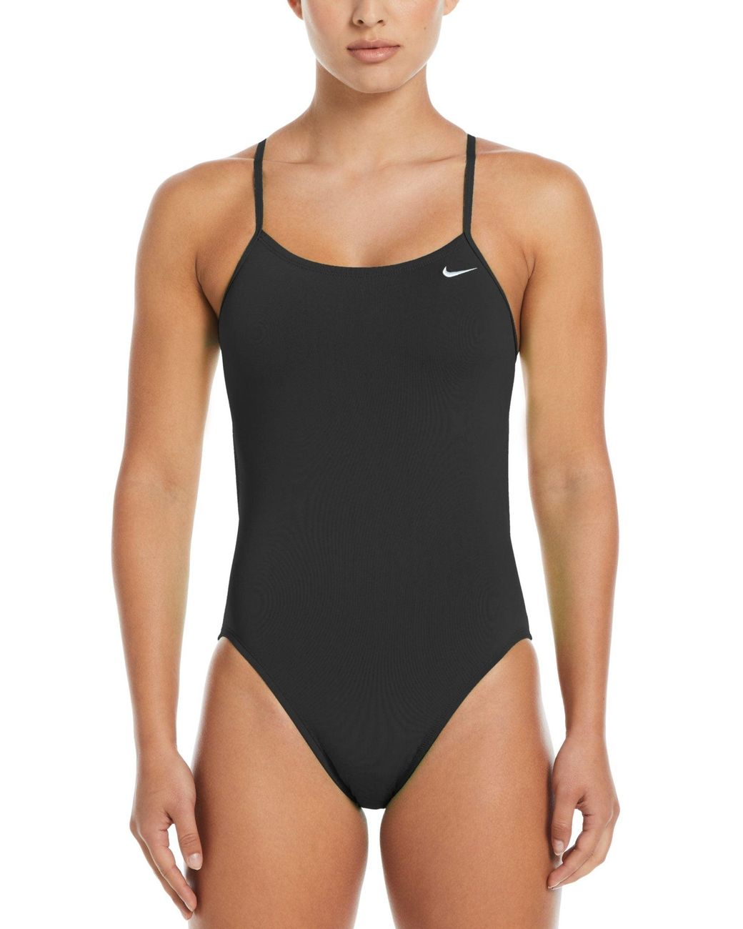 Nike Black Women's Hydrastrong Solid Cutout One-piece
