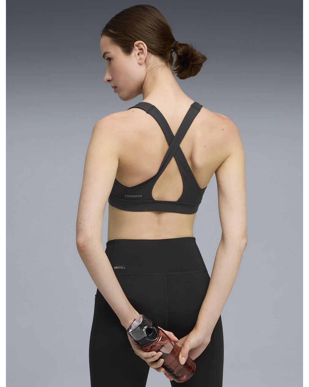 PUMA Gray Women's Cloudspun Training Sports Bra