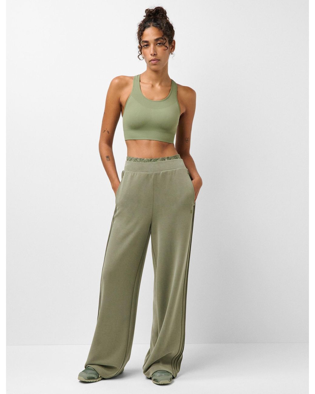 Sweaty Betty Green Women's Stamina Seamless Sports Bra