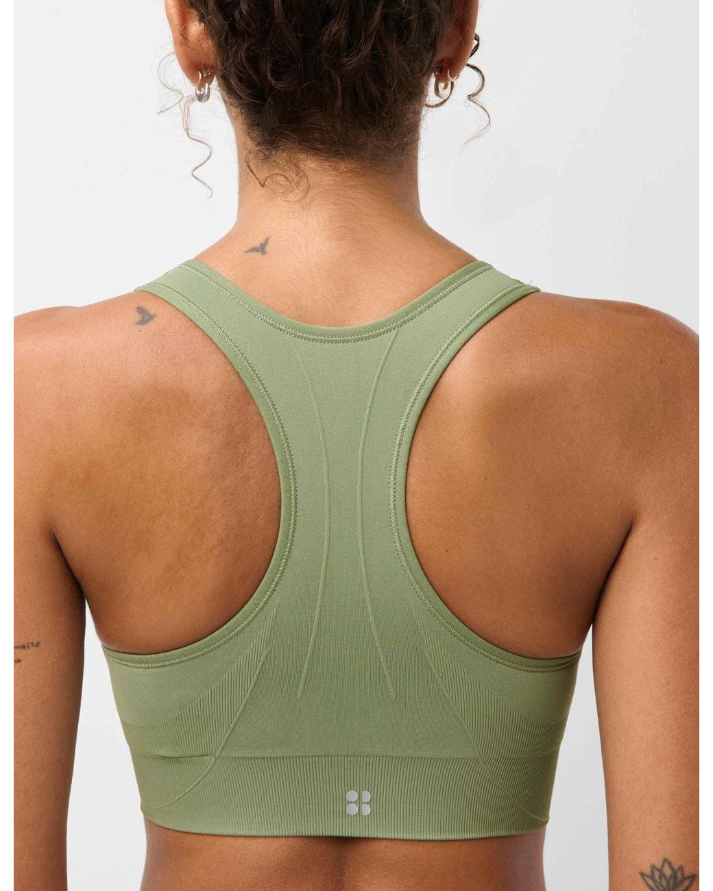 Sweaty Betty Green Women's Stamina Seamless Sports Bra