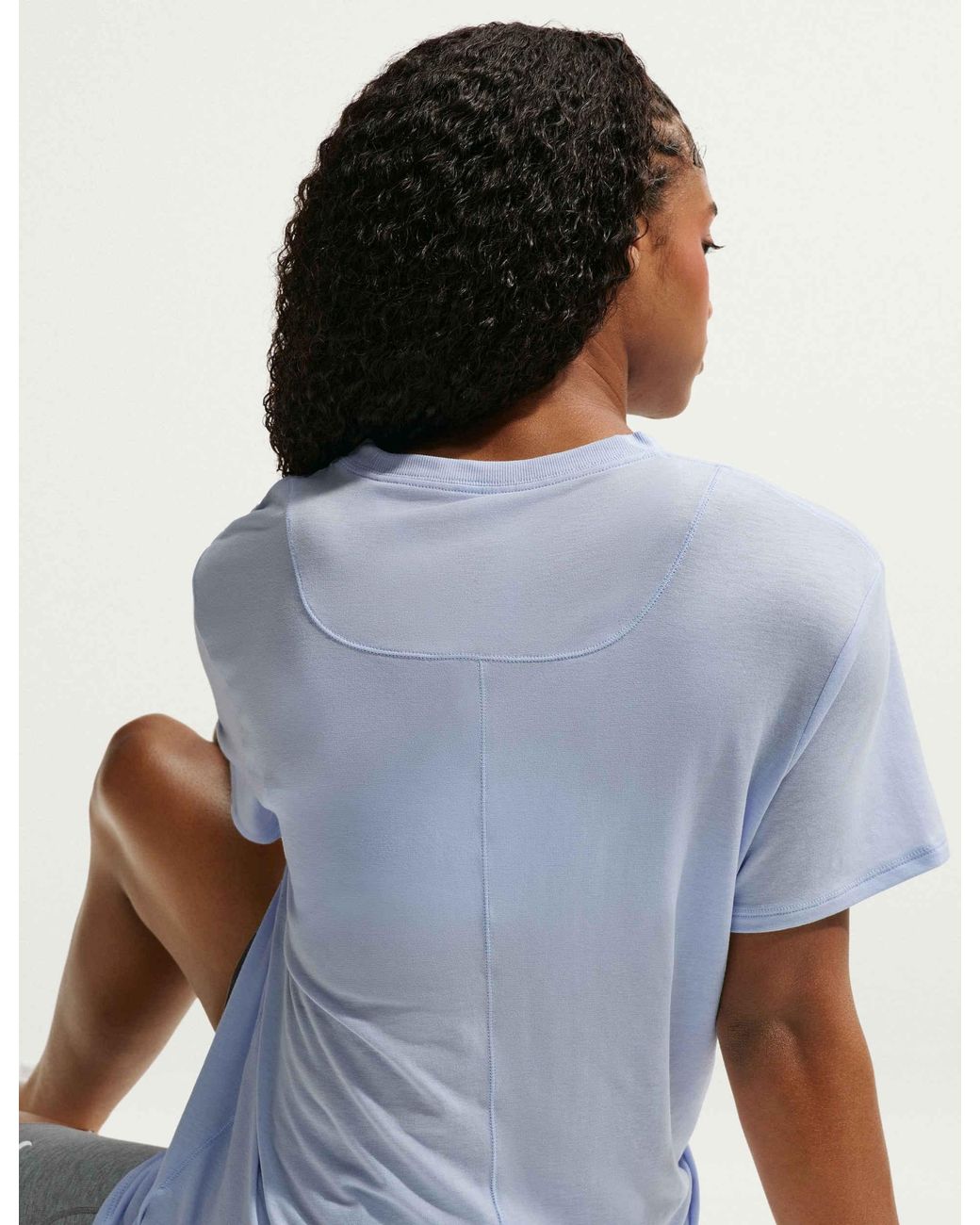 Nike Blue Women's One Relaxed Dri-fit Short-sleeve Top