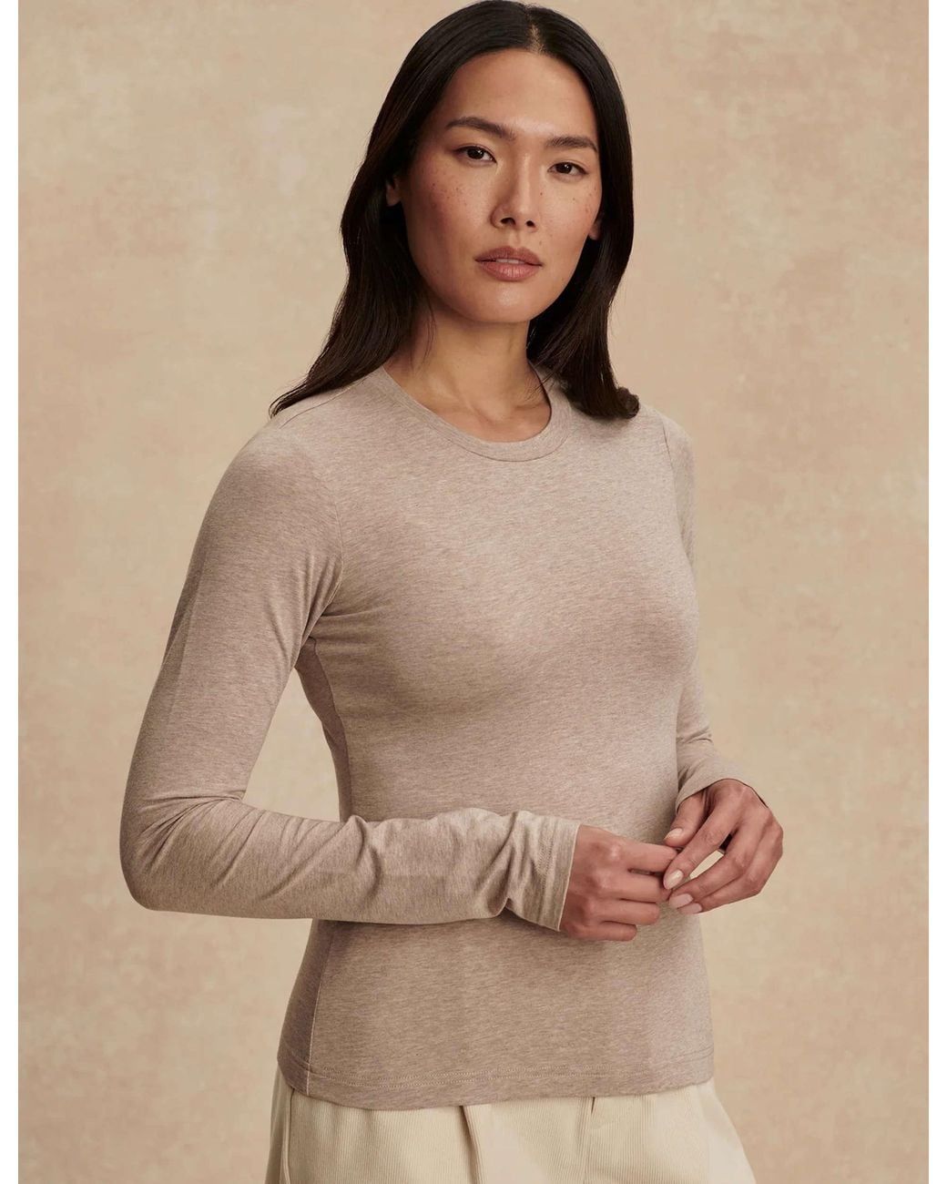 Varley Natural Women's Edna Long Sleeve Fitted Tee