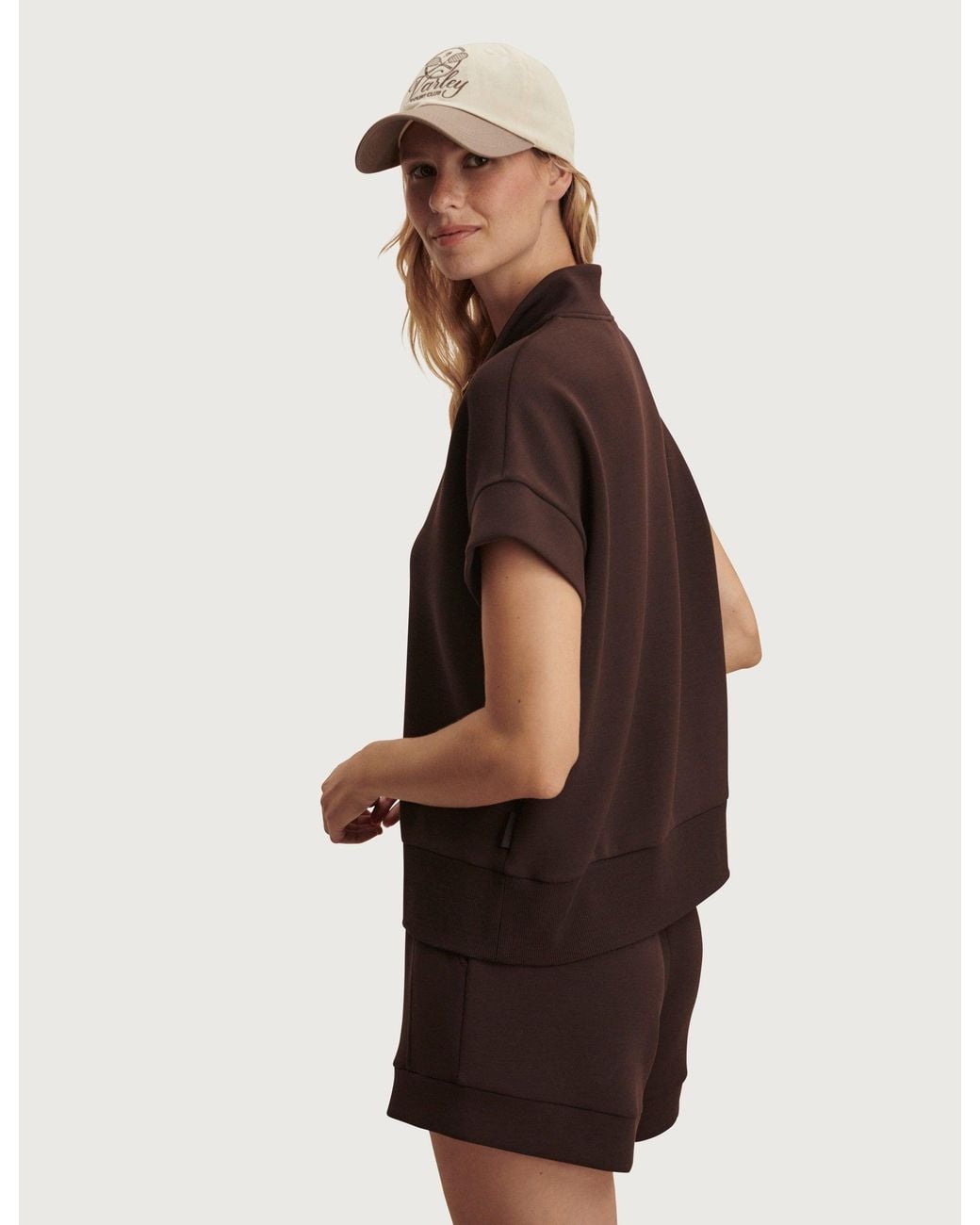 Varley Brown Women's Ritchie Short Sleeve Sweat