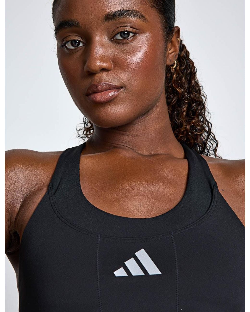 Adidas Black Women's Adi365 Running Pocket Medium Support Sports Bra