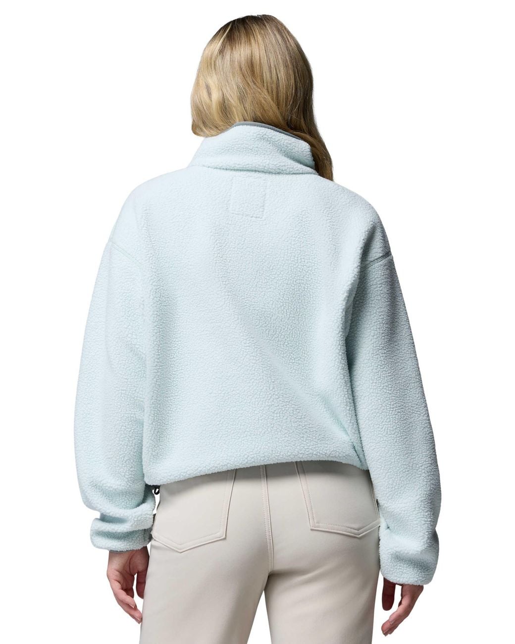 Columbia Blue Women's Helvetia Ii Cropped Sherpa Half Snap Fleece