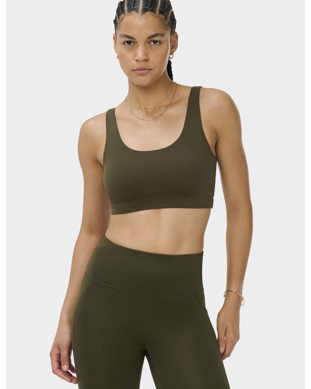 Sweaty Betty Green Women's All Day Sports Bralette