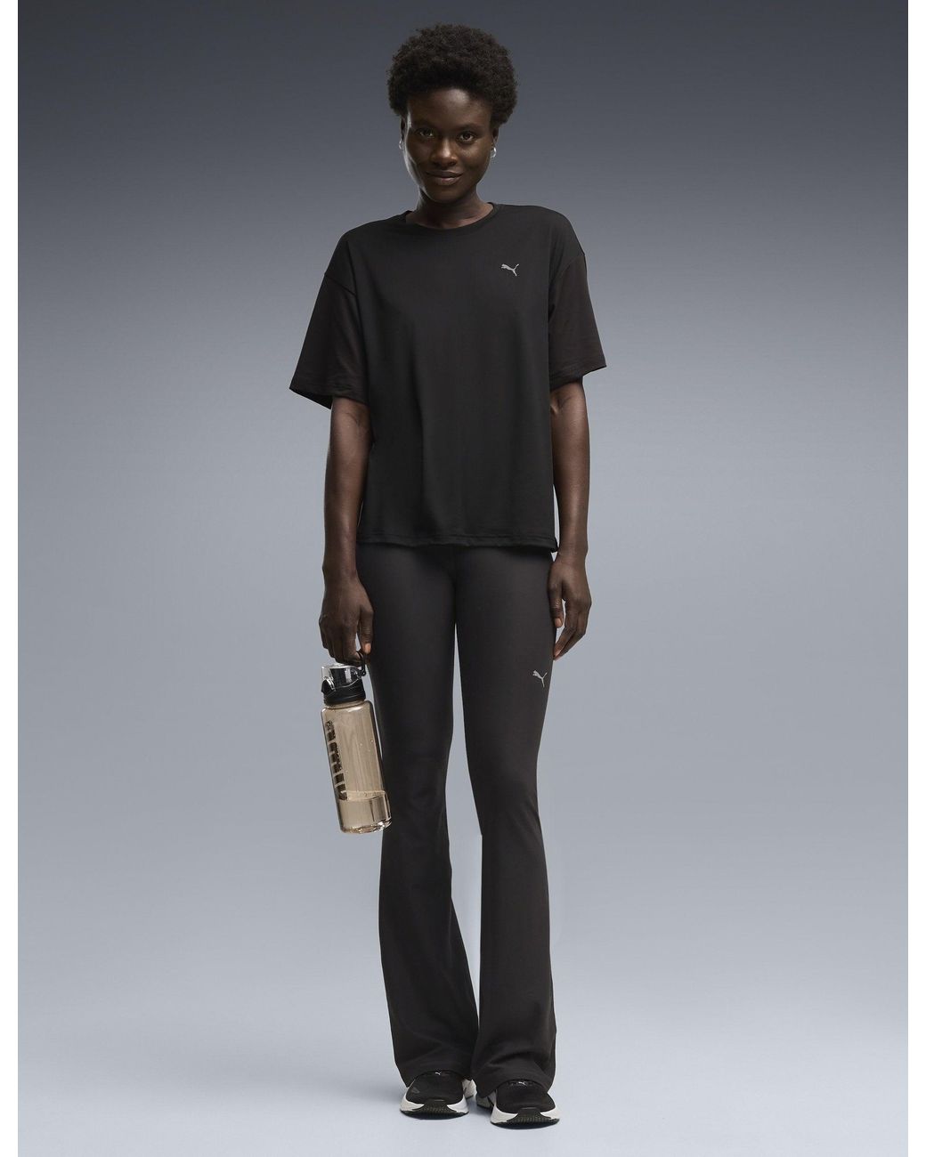 PUMA Black Women's Cloudspun High Waisted Flared Tights
