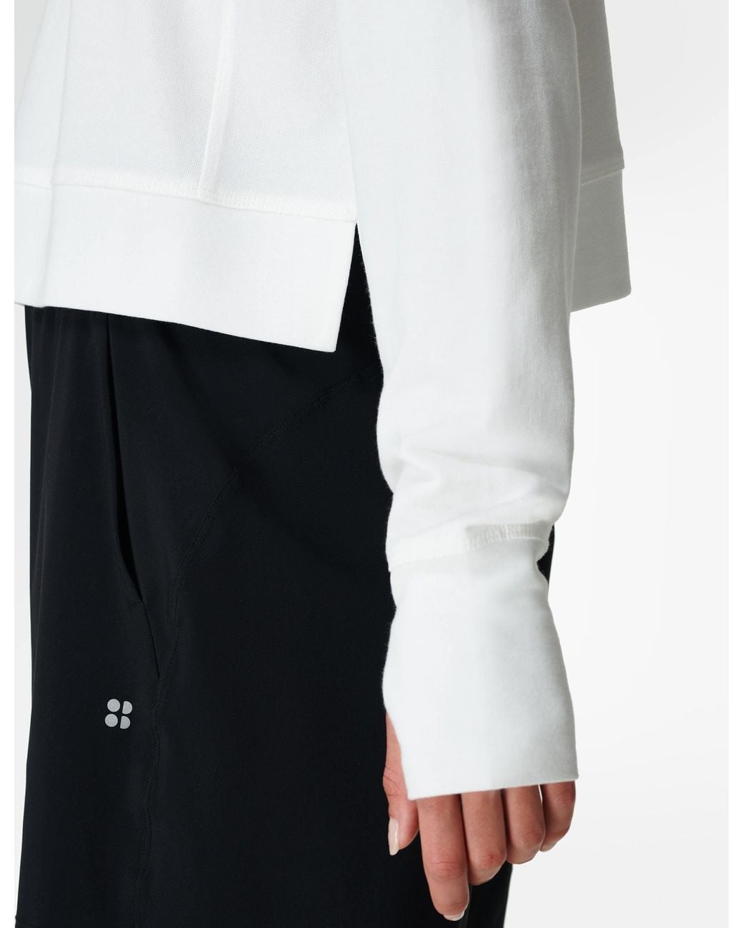 Sweaty Betty White Women's After Class Crop Sweatshirt