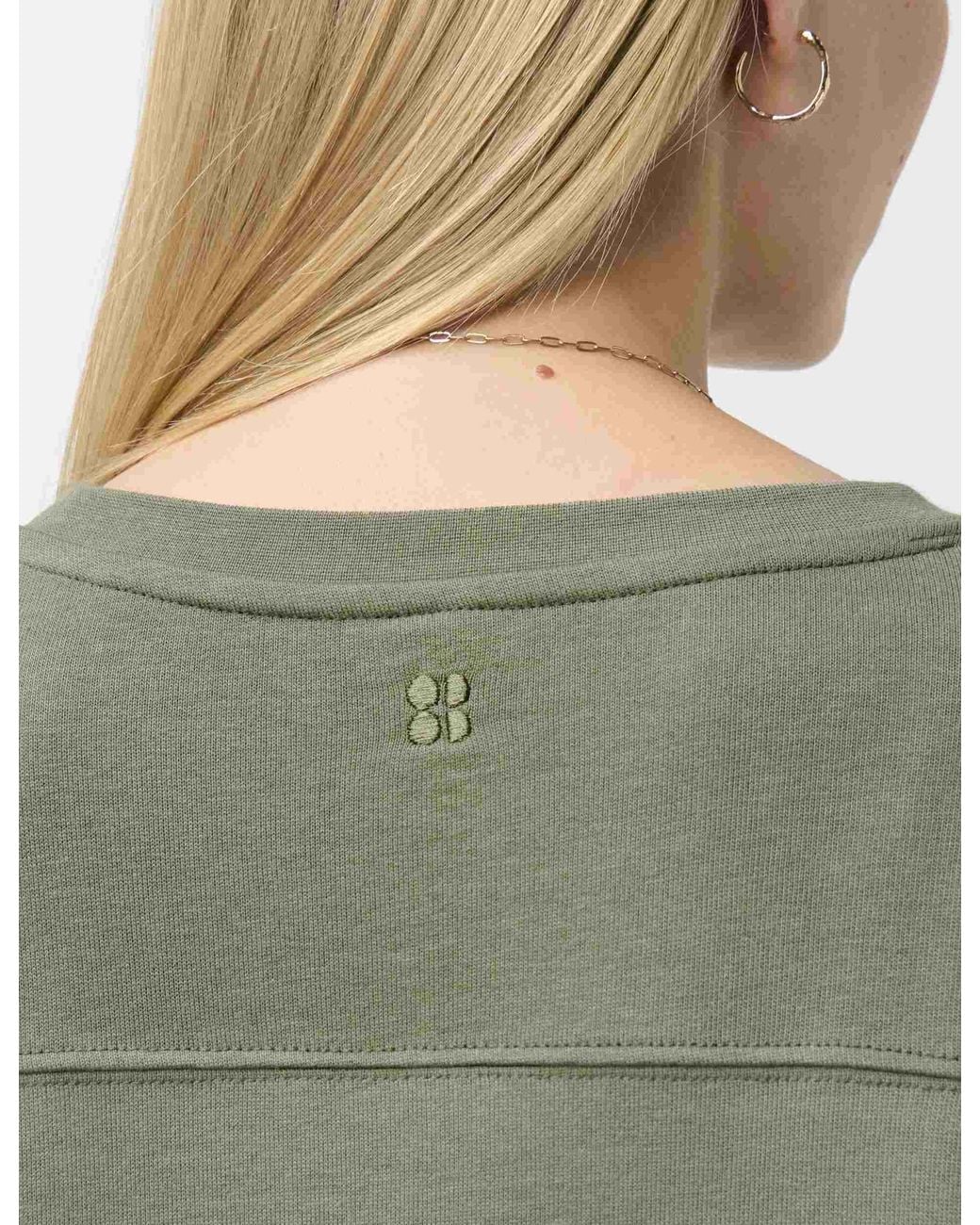 Sweaty Betty Green Women's After Class Crop Sweatshirt