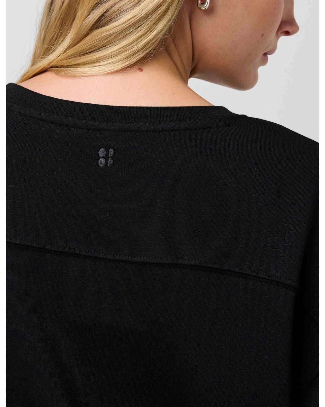 Sweaty Betty Black Women's After Class Yoke Longline Sweatshirt