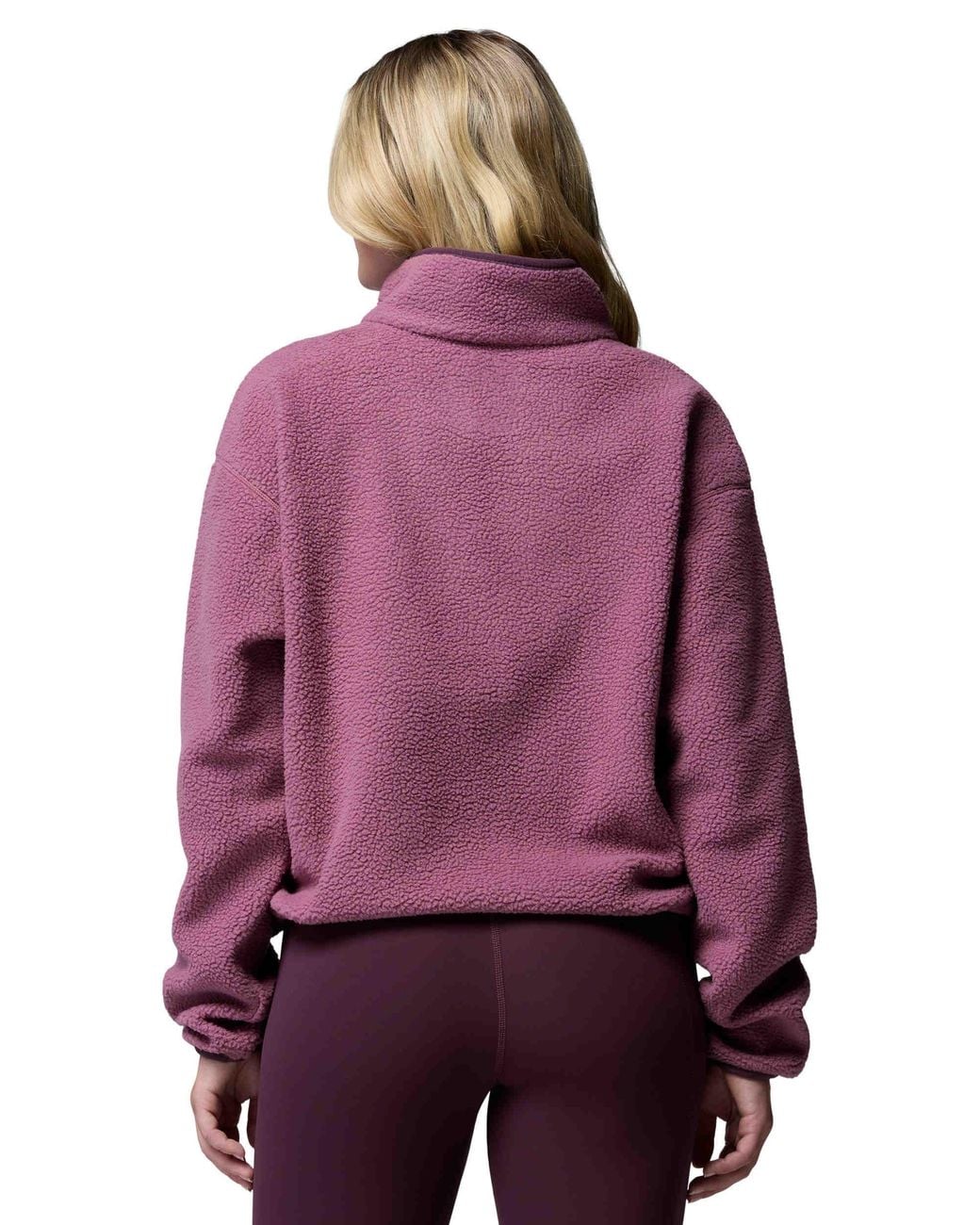 Columbia Purple Women's Helvetia Ii Cropped Sherpa Half Snap Fleece